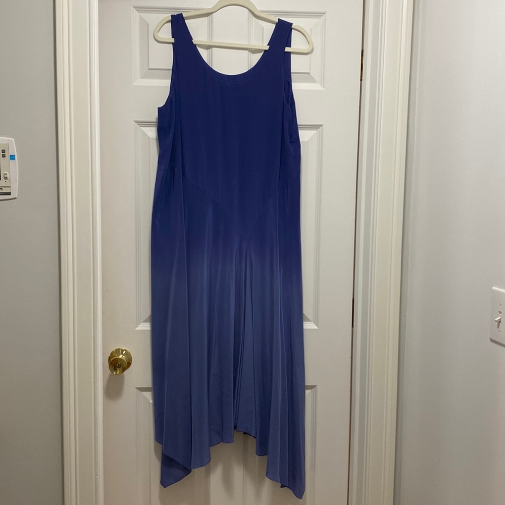 LAST CALL BEFORE DONATION: Eileen Fisher Silk Blue High Low Dress